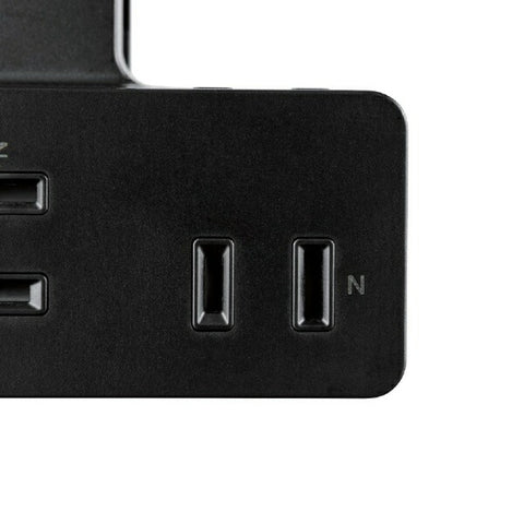 エレコム ＵＳＢクリップタップ　雷サージ付　ホコリシャッター付　３個口　ＵＳＢＡ×２　２．４Ａ　２．５ｍ T-U05-3225BK