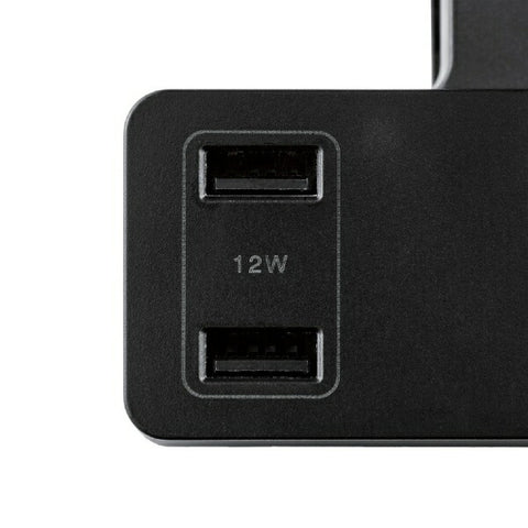 エレコム ＵＳＢクリップタップ　雷サージ付　ホコリシャッター付　３個口　ＵＳＢＡ×２　２．４Ａ　２．５ｍ T-U05-3225BK