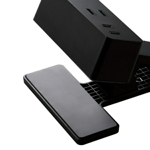 Elecom USB剪辑Tap with Lightning，防尘快门，3包USB x 2 2.4a 2.4a 2.4a T-U05-3225BK