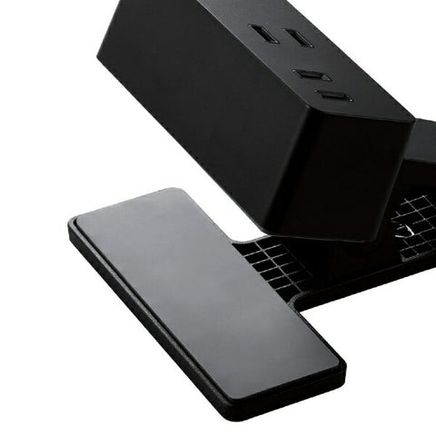 번개 서지, 먼지 셔터, 3 팩 USB X 2 2.4A 2.5M T-U05-3225BK가있는 Elecom USB 클립 탭