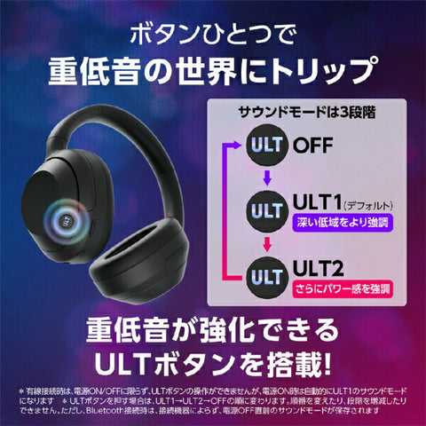 索尼藍牙耳機Ult Wear Black Wh-ult900NB [兼容 /藍牙兼容]