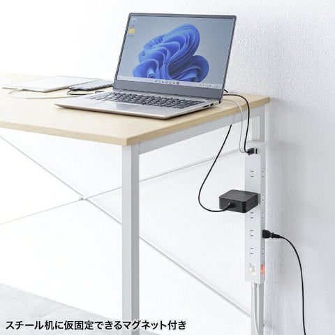 SANWA SUPPLY Lightning Tap 10 ports + USB-A + Type-C (PD20W) TAP-SP2110NUC-2W