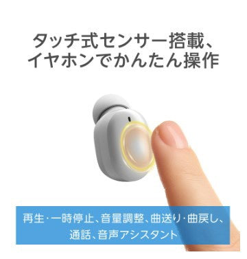 グリーンハウス 完全ワイヤレスイヤホン ホワイト GH-TWSUA-WH [ワイヤレス(左右分離) /Bluetooth対応]
