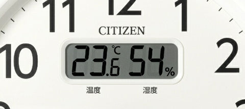 西鐵城掛鐘 溫濕度電波鐘 棕色金屬色 8FYA06-006 [附自動電波接收功能]