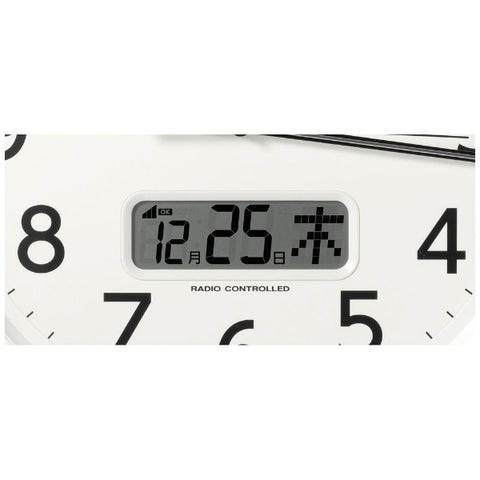 西鐵城掛鐘 溫濕度電波鐘 棕色金屬色 8FYA06-006 [附自動電波接收功能]