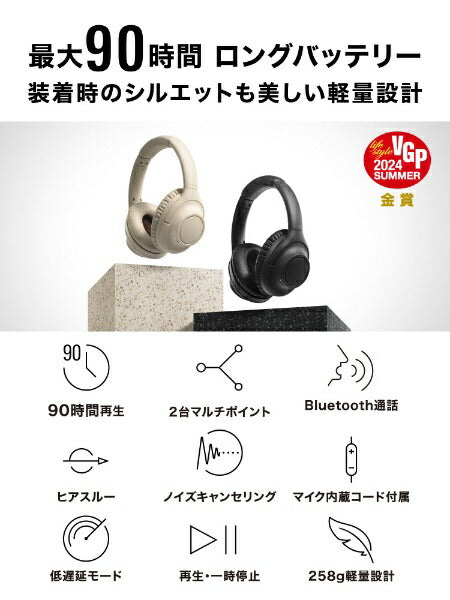 audio-technica 藍牙耳機 黑色 ATH-S300BTBK [無線（左右線）/相容降噪/相容藍牙]
