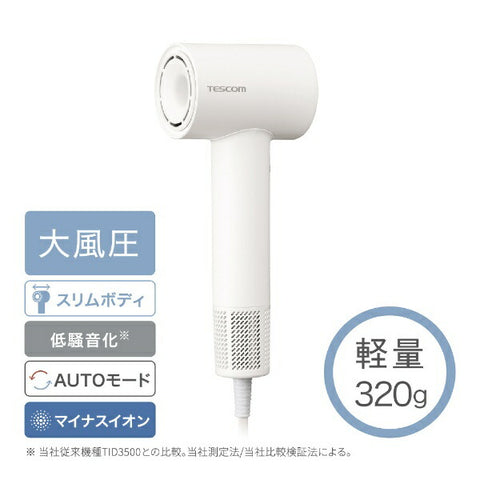 Tescom Negative Ion Hair Dryer White TD760A-W