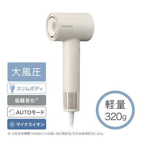 Tescom Negative Ion Hair Dryer Beige TD760A-C