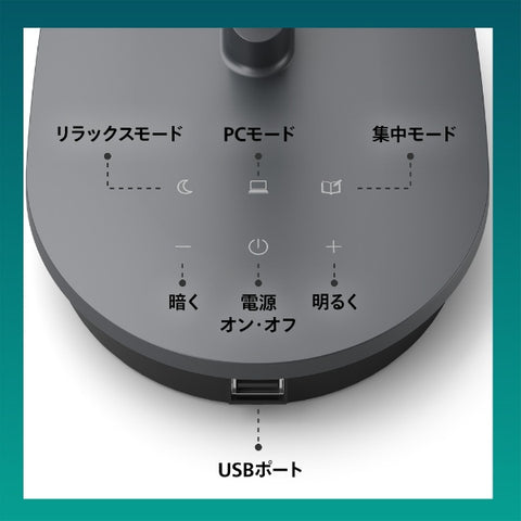 フィリップス デスクライト スリムタイプ USBポート付 調光調色 Sword DSK610 [LED /昼光色〜電球色]