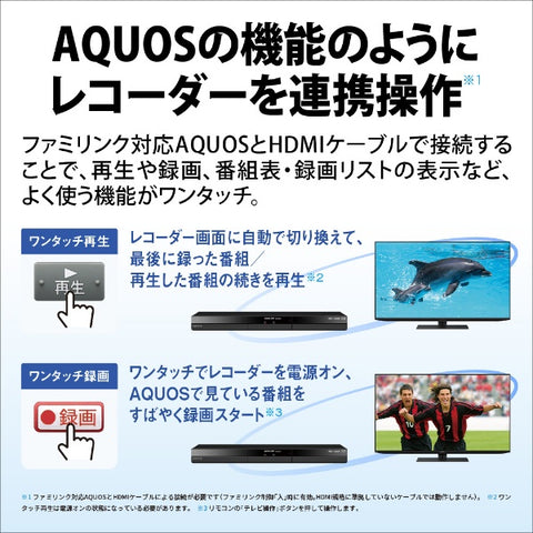 シャープ ブルーレイレコーダー AQUOS（アクオス） 2B-C10GW1 [1TB /2番組同時録画]