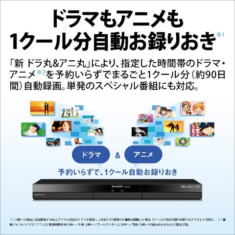 シャープ ブルーレイレコーダー AQUOS（アクオス） 2B-C10GW1 [1TB /2番組同時録画]