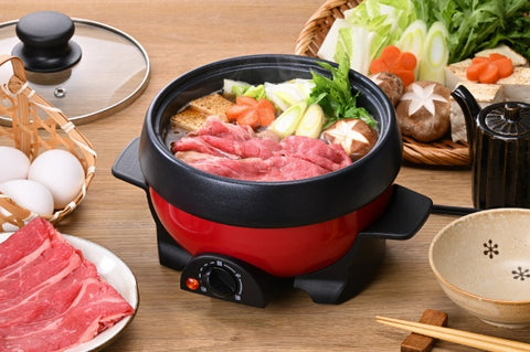 Abitelax Electric Grill Pot APN10G-R Red [2 Plates]