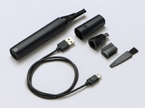 原始基本ob-ft01臉部修剪器[USB Type-C充電]黑色