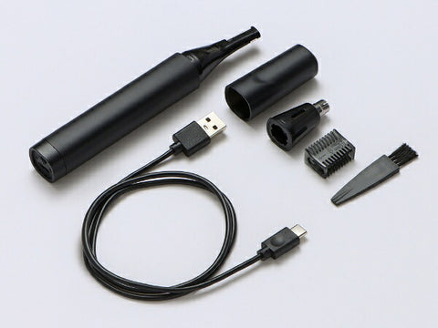 オリジナルベーシック OB-FT01 フェイストリマー【USB Type-C 充電】 ブラック