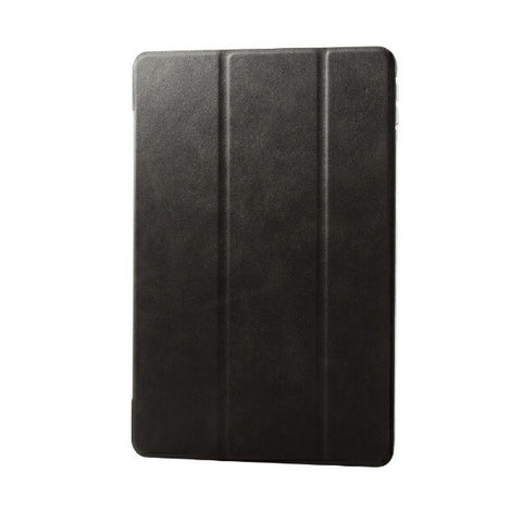 ELECOM 10.2-inch iPad (9th/8th/7th generation) Flap case with clear back, soft leather, 2-angle, sleep compatible, black TB-A19RWVBKN