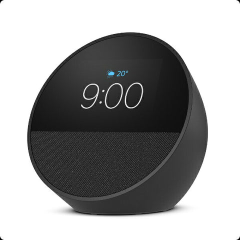 Amazon Echo Spot - Smart Alarm Clock with Alexa Black B0C2S4K41G [Bluetooth Compatible/Wi-Fi Compatible]