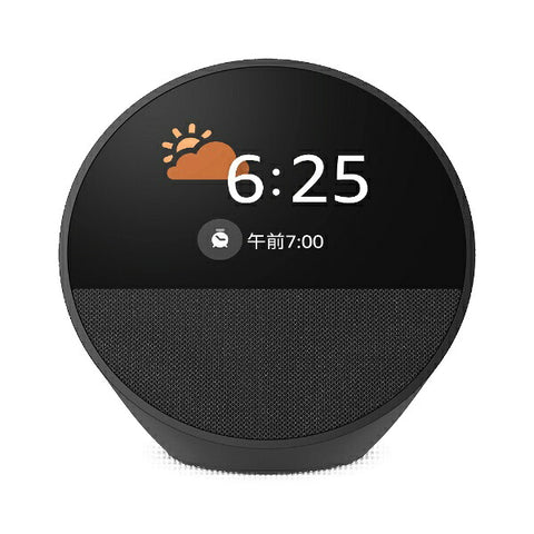 アマゾン Echo Spot（エコースポット） - スマートアラームクロック with Alexa ブラック B0C2S4K41G [Bluetooth対応 /Wi-Fi対応]