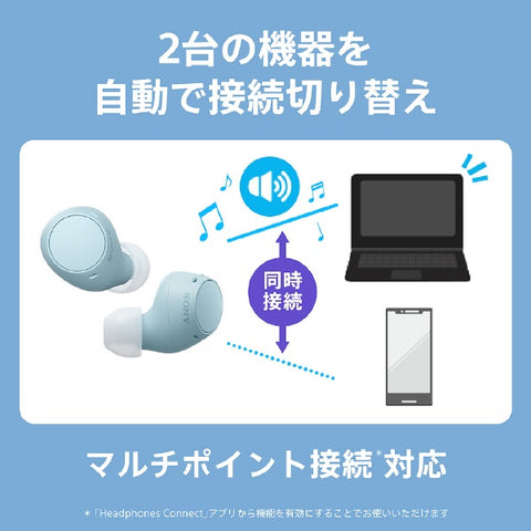 ソニー 完全ワイヤレスイヤホン ブルー WF-C510LC [ワイヤレス(左右分離) /Bluetooth対応]