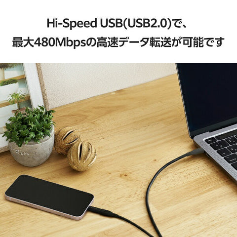 ELECOM USB-C to Lightning Conversion Adapter  PD compatible 60W fast charging compact [Equipped with Lightning port iPhone iPad AirPods iOS devices compatible] MFi certified product Black MPA-CFLMBK