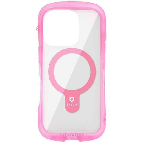 ハミィ iPhone 16 Pro（6.3インチ） iFace Reflection Neo MagSynq 強化ガラスクリアケース iFace クリアピンク 41-980286