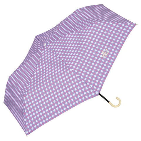 WPC. Umbrella Folding Umbrella Bicolor Gingham Mini Wpc. Purple 1663-214-002PU [Umbrella/Women's/50cm]
