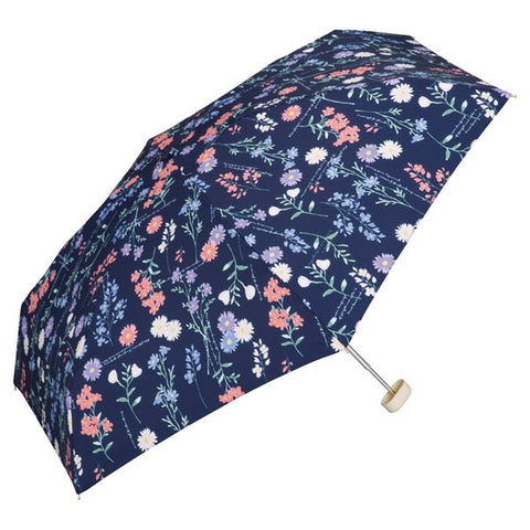 WPC. Umbrella Folding Umbrella Plant Picture Book Mini Wpc. Navy 8657-174-002NV [Umbrella/Women's/50cm]