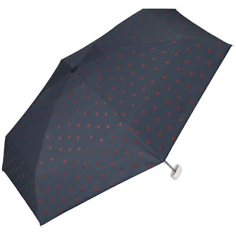 WPC. Parasol Folding Umbrella Shading Jaggy Heart Mini Wpc. Navy 801-12195-102NV [Umbrella for both sun and rain/Women's/40cm]