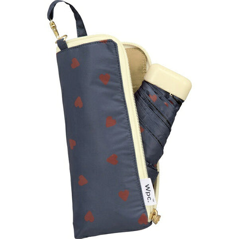 WPC. Parasol Folding Umbrella Shading Jaggy Heart Mini Wpc. Navy 801-12195-102NV [Umbrella for both sun and rain/Women's/40cm]