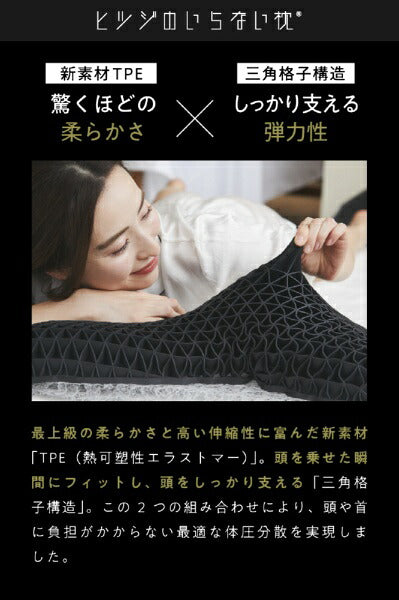 Taiyo 양이 필요없는 베개 -조율- 블랙【텐셀 베개 커버 첨부】