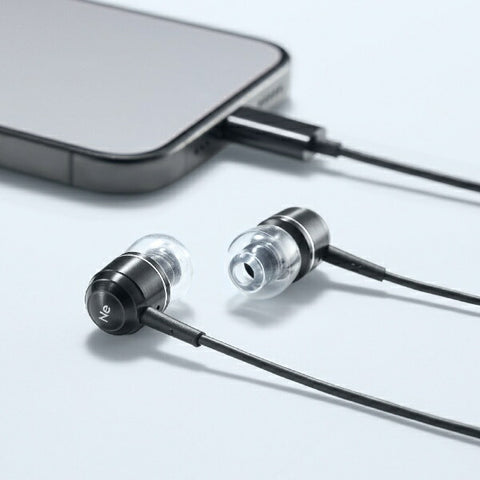 radius 이어폰 캐널형 USB Type-C 블랙 HP-Q50CK [USB]