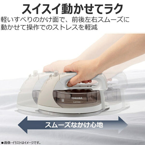 TOSHIBA Cordless Steam Iron La・Coo Miracle Base Beige TA-FDX670-N [With hanger shot function]