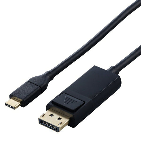 ELECOM USB-C ⇔ DisplayPort 케이블 [영상 /2m /4K 대응] Chrome/Android/iPadOS/iOS/Mac/Windows11 대응 블랙 CAC-CDP20BK2