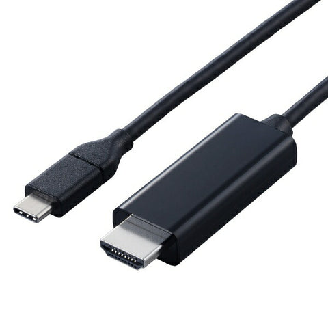 Elecom USB-C⇔HDMI电缆[视频/5M/4K兼容]与Chrome/Android/iPados/ios/Mac/Windows11黑色CAC-CAC-CAC-CHDMI50BK2兼容