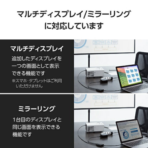 ELECOM 视频转换适配器 [USB-C 公头转母头 HDMI/USB-C 母头供电/兼容 USB 供电/60W] 4K 兼容（Chrome/Android/iPadOS/iOS/Mac/Windows11 兼容）黑色 MPA-CHDMIPD15BK