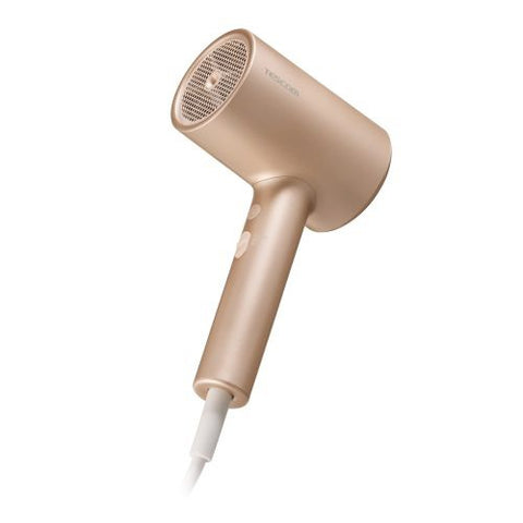Tescom Hair Dryer, Large Air Flow, Quick Drying, 1200W Moisture Ion Hair Dryer, I-Shaped Switch <TURBO-DRY-OFF> Temperature Switch <HOT-Hot/Cold Mode-COOL> Gold TDX300A-N