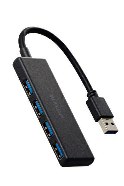 ELECOM U3H-H040XBK USB-A HUB（與Mac/Windows11兼容）黑色[BUS POWERED/4端口/USB 3.2 GEN1兼容]