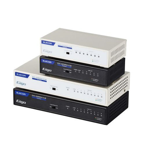 Elecom Switching Hub [8-PORT/1GIGA兼容/内置电源]白色EHC-G08MN4-HJW