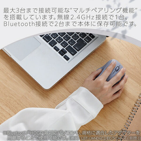Elecom鼠标壳抗细菌M大小（与Chrome/Android/iPados/ios/Mac/Windows11兼容）Navy M-SH10MBSKNV [Blueled/Wireless/3按钮/蓝牙/USB]