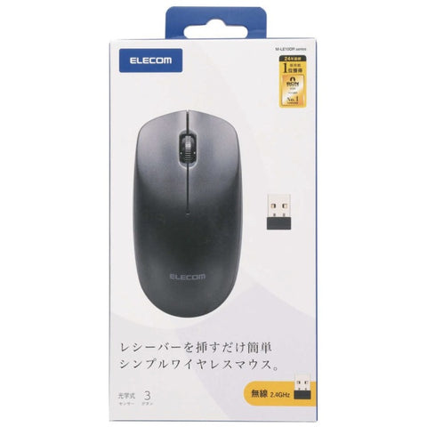 Elecom鼠標（與Chrome/Mac/Windows11兼容）黑色M-LE10DRXBK [光學/無線/3按鈕/USB]