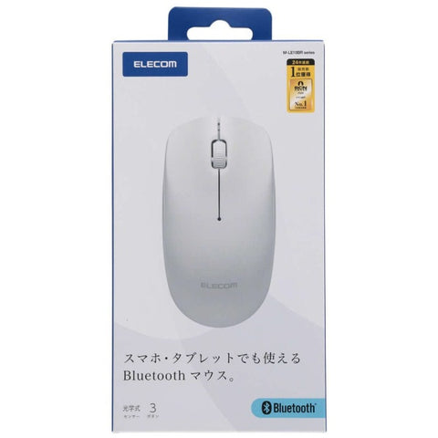 ELECOM 마우스 (Chrome/Android/iPados/iOS/Mac/Windows11과 호환) White M-Le10BrxWh [광학/무선/3 버튼/Bluetooth]