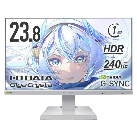 IO Data Gaming Monitor GigaCrysta 10th Anniversary Model (3 Year Warranty) Healer White KH-GD242UDW [23.8 inch / Full HD (1920 x 1080) / Wide]