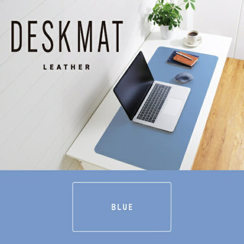 ELECOM 데스크 매트 [900x430x1.7mm] 소프트 레더 블루 MP-DM04LBU
