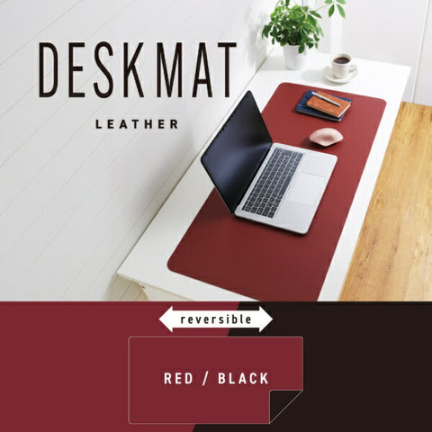 ELECOM Desk Mat [900x430x1.7mm] Double-sided Soft Leather Black x Red MP-DM05BKRD