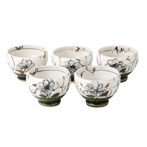 [Mino Ware] 수제 Oribe Arabesque 꽃 소스 [Paste Box]