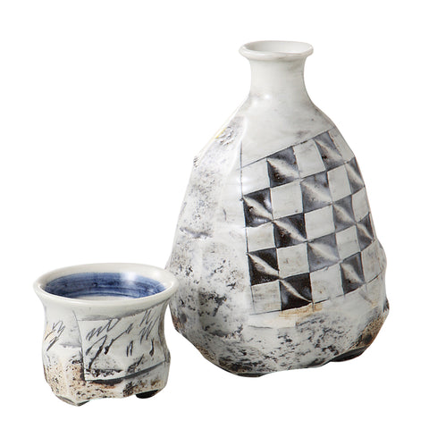 [Mino Ware] Sake Ware Set Blueprinting [Cosmetic Box]