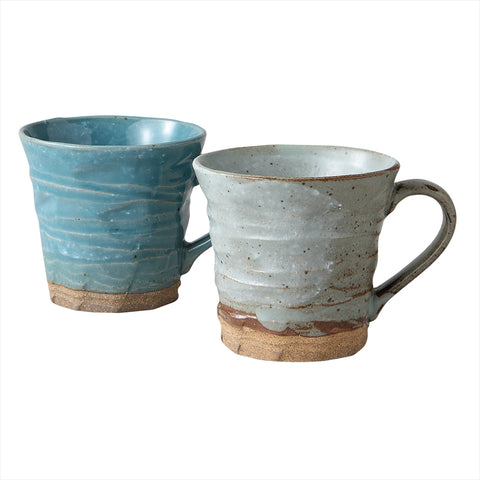 [Mino Ware] IBSITE / BLUE ASH GLAZE PAIL MUG [BALL BOX]