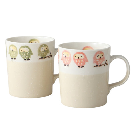 [Mino Ware] Forest Owl Lightweight Pain Mug [Ball Box]