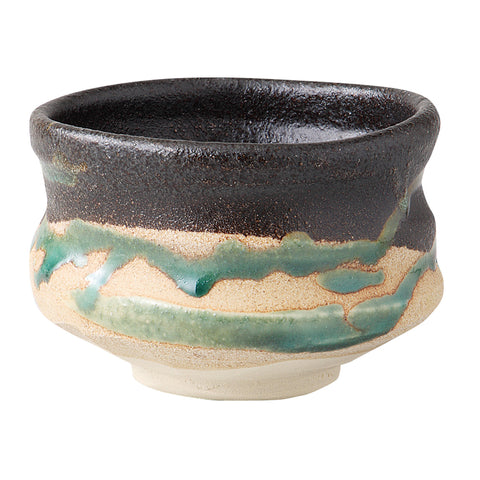 [Mino Ware] Black Karatsu Deep Sea Mathawan [화장품 상자]
