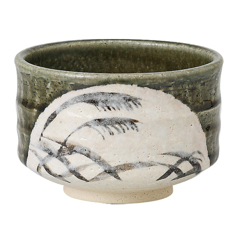 [Mino Ware] Oribe Ashi Tea Bowl [Ball Box]