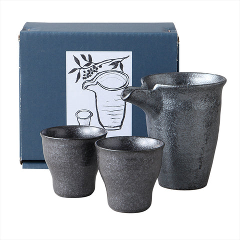 [Mino Ware] Ginkuro Cold Sake Works [Ball Box]